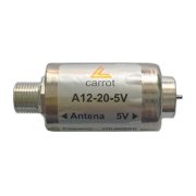 Усилитель антенный A12-20-5V Carrot, 470-860МГц, Ку=20дБ, 5В - Усилитель антенный A12-20-5V Carrot, 470-860МГц, Ку=20дБ, 5В