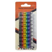 Маркер (клипса) MA-67R для кабеля X-Line, 6 мм, 10 цветов, 100 шт/упак